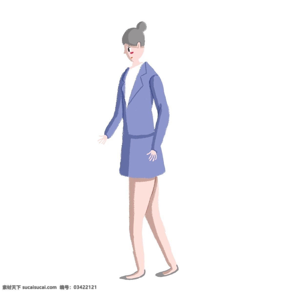 穿 西装 走路 女士 穿西装 西装上衣 西装裙子 行走 商务人士 公司女职员 女性 女人 人物