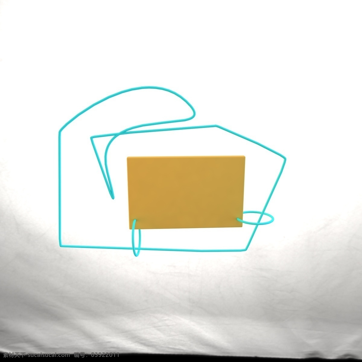 立体 创意 便签 c4d 装饰 对话框设计 黄色立体板子 线条便签 卡纸 卡通