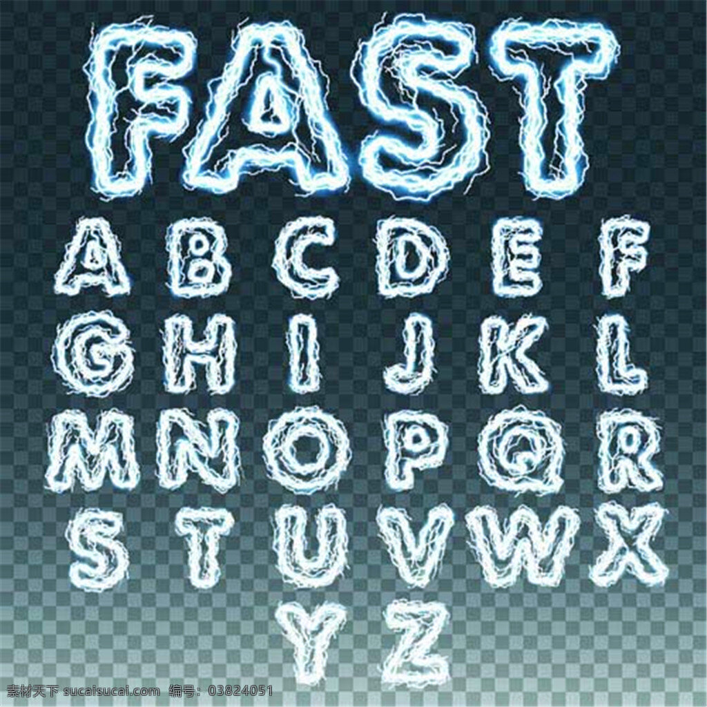 蓝色 闪电 字母 字体 闪电logo 电 雷电 外国 国外 西方 欧美 西式 欧式 另类 非主流 经典 美术 简洁 精美 简单 标准
