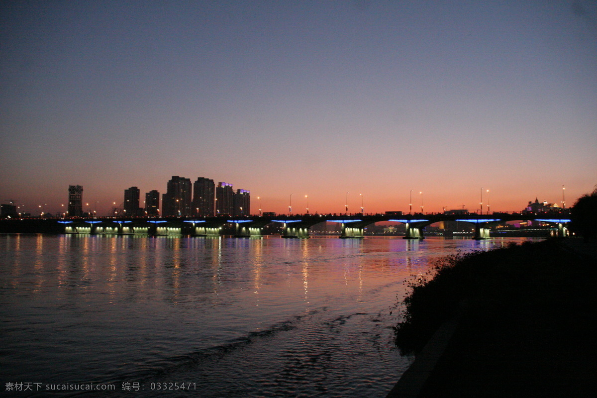 吉林市风光 夜景 建筑景观 自然景观