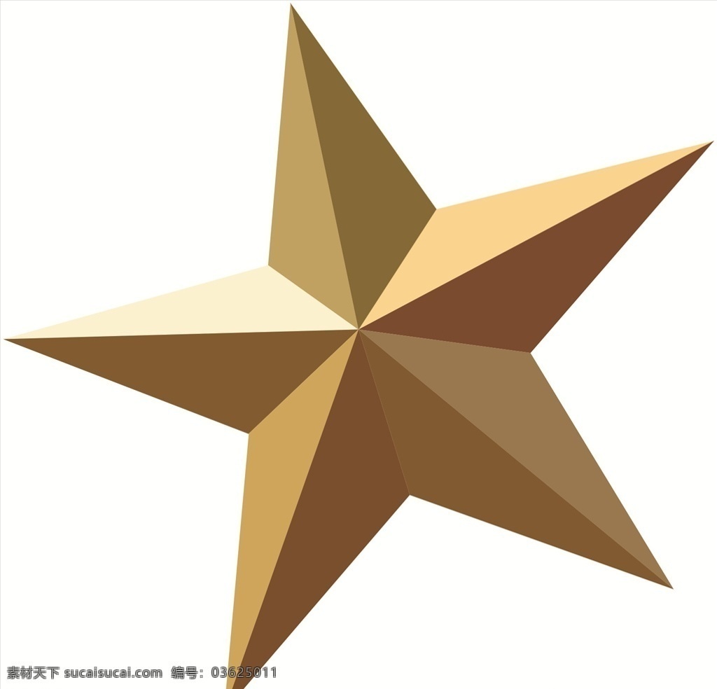 金属 星星 五角星 造型 模型 矢量图 造型图 黄色 黄星星 黄五角星 x4