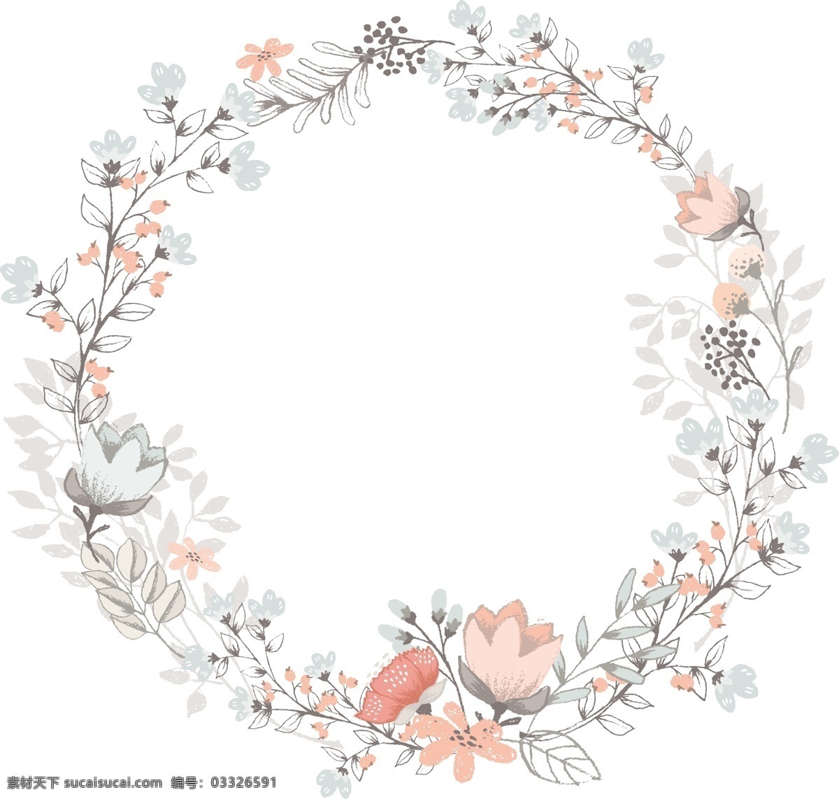 多彩 欧美 复古 花卉 花边 边框 元素 矢量 矢量素材 设计素材