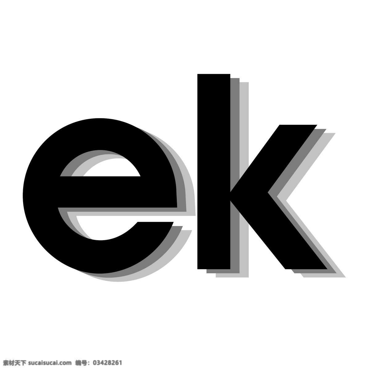 易 ek 标志 标识为免费 白色