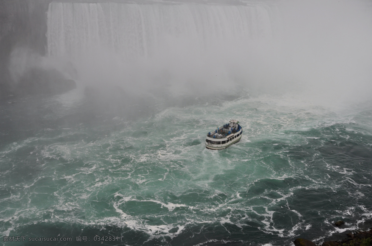 加拿大风光 加拿大 尼亚加拉瀑布 马蹄形瀑布 大瀑布 雾幕 雾中少女号 游轮 国外旅游 旅游摄影 灰色