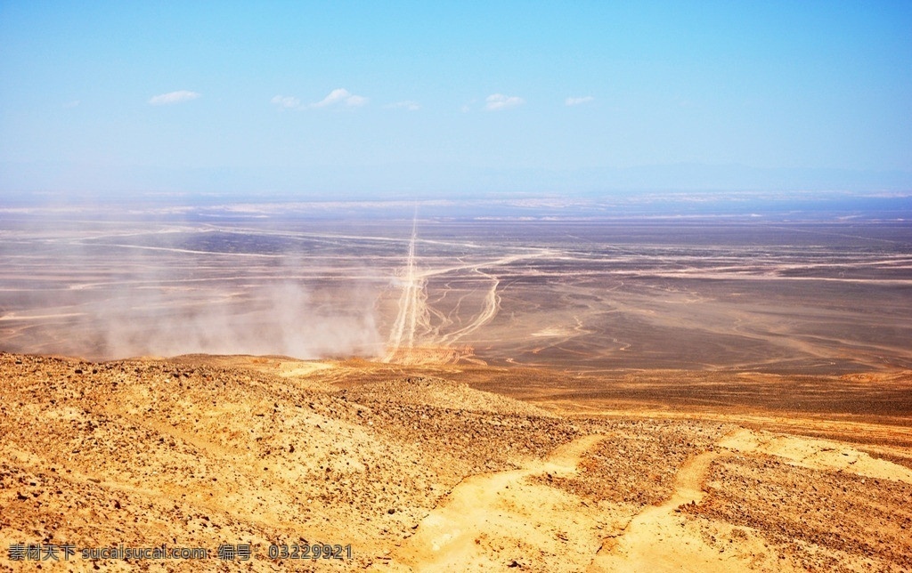 沙漠海报 沙漠 塔克拉玛干 蓝天 白云 高清图片 自然风景 自然景观