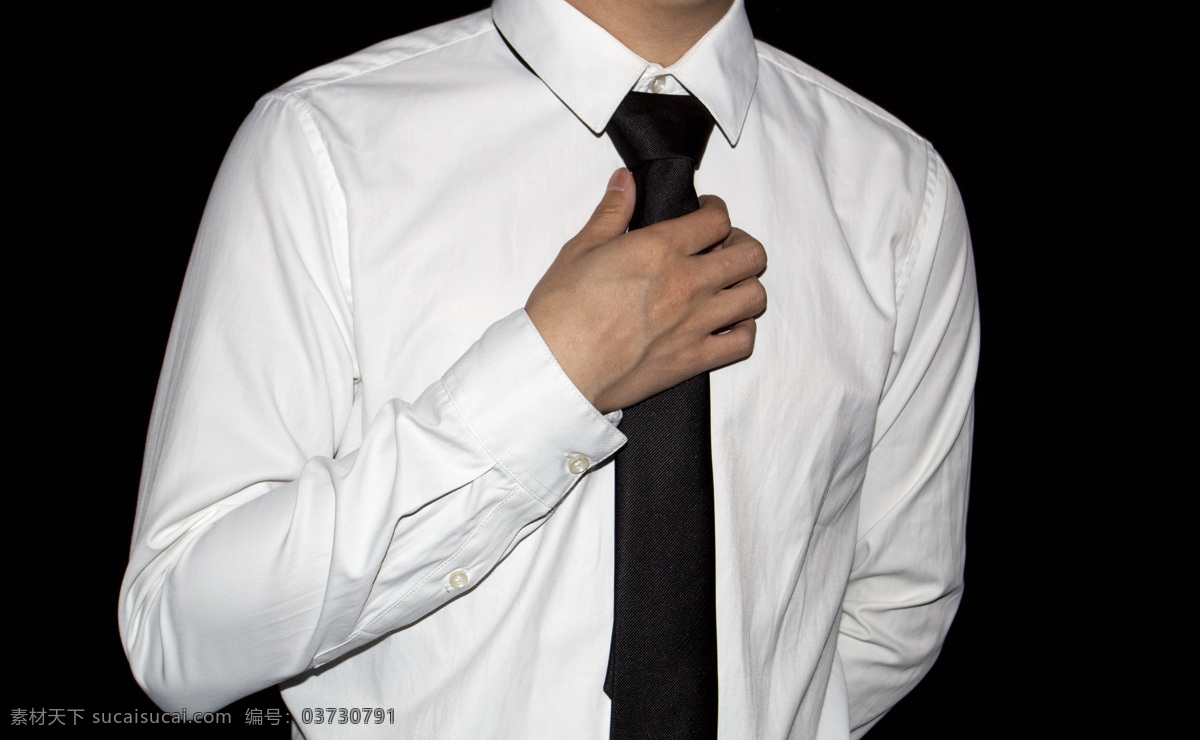 单 手 调整 领带 商用 商务 商务人士 企业 白衬衫 手部