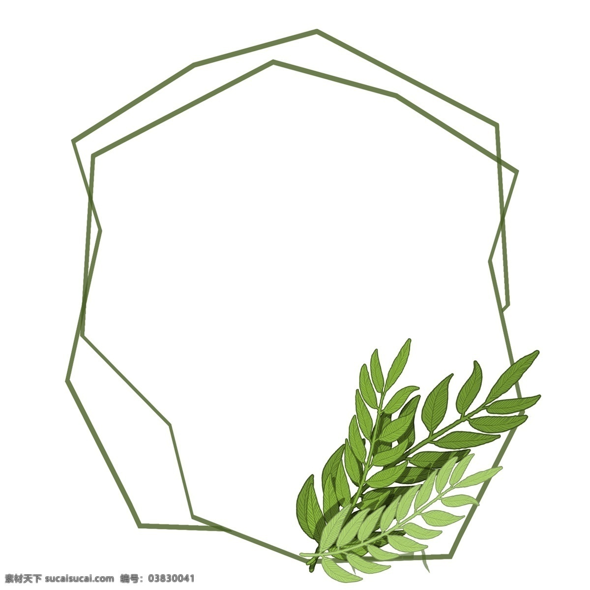 平涂 绿色植物 组合 叶子 小 插图 简约 树叶 树枝 绿色 装饰 手绘扁平风格 多种植物 植物组合