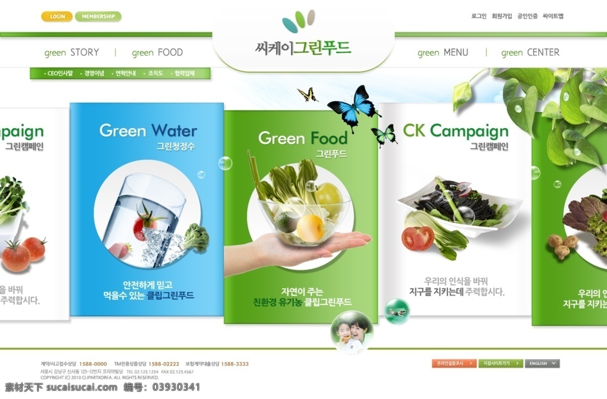 绿色 新鲜 天然 蔬菜 网页 模板 网站 网页设计 网页模板 网页素材