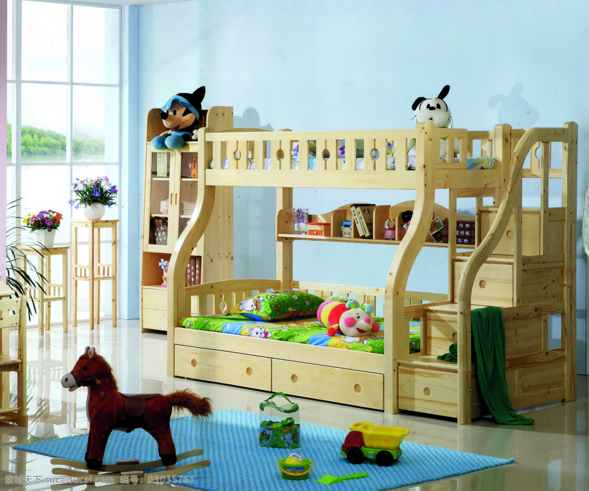 儿童子母床 儿童床 童真 小孩子床 子母床 双层床 室内摄影 建筑园林