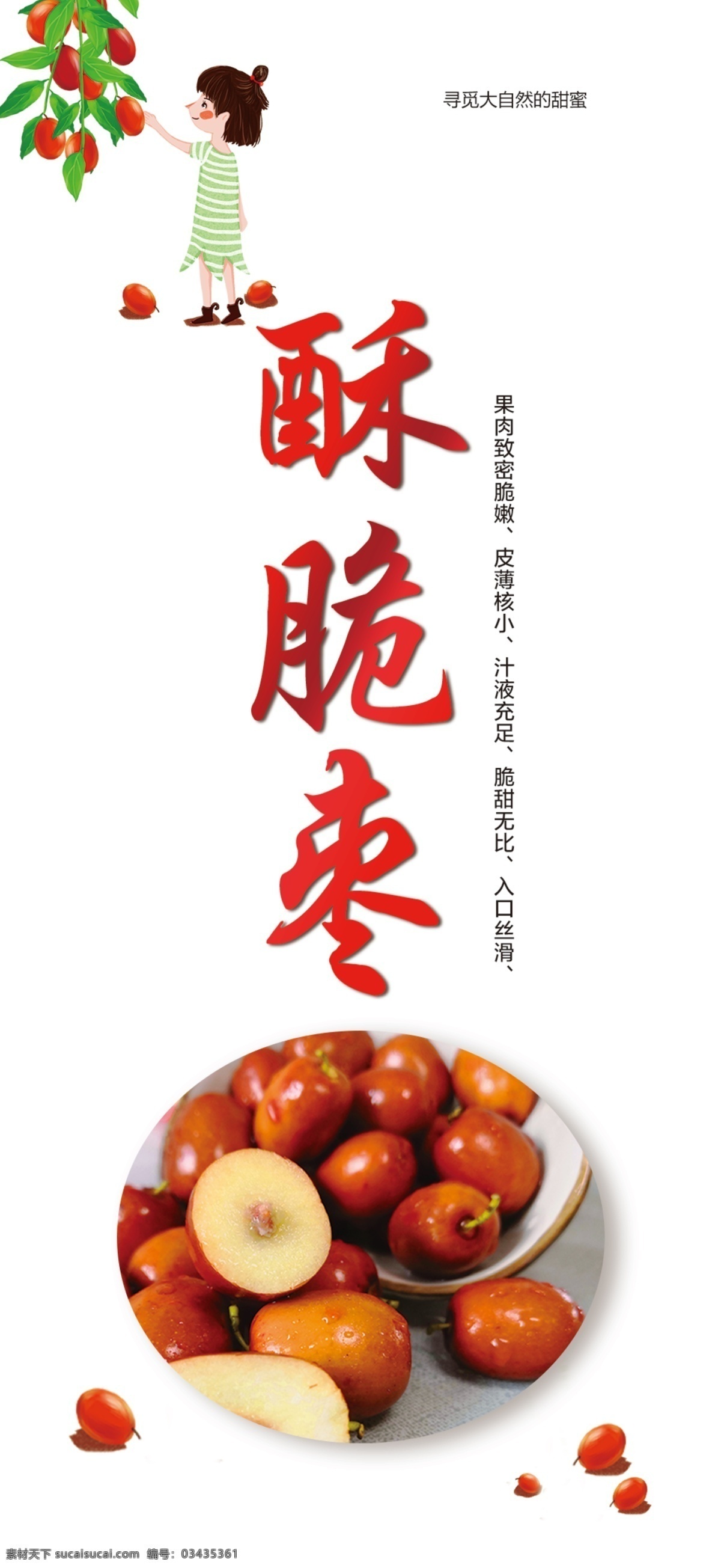 酥脆枣宣传贴 枣 酥脆枣 鲜枣 枣子 水果枣