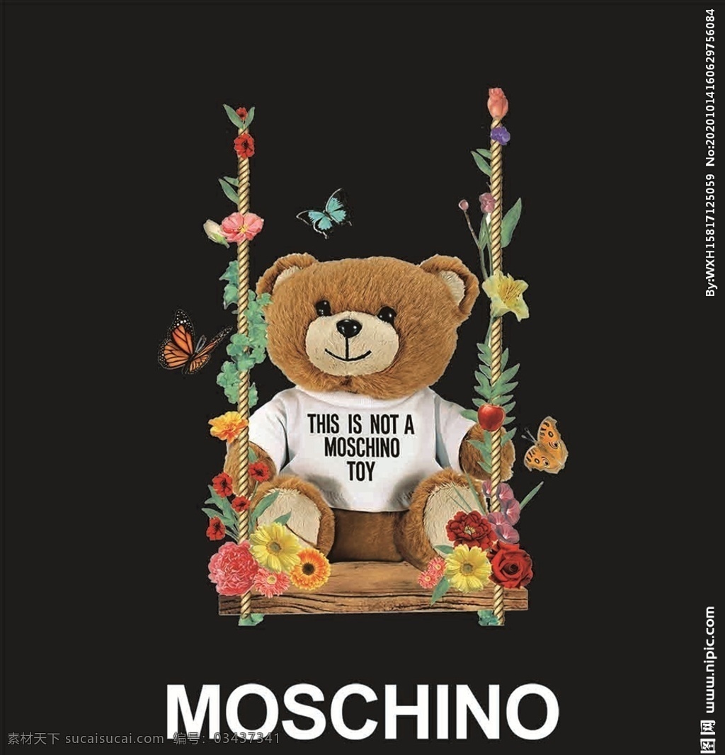 moschino 小 熊 大牌 小熊 男装 女装 底纹边框 其他素材