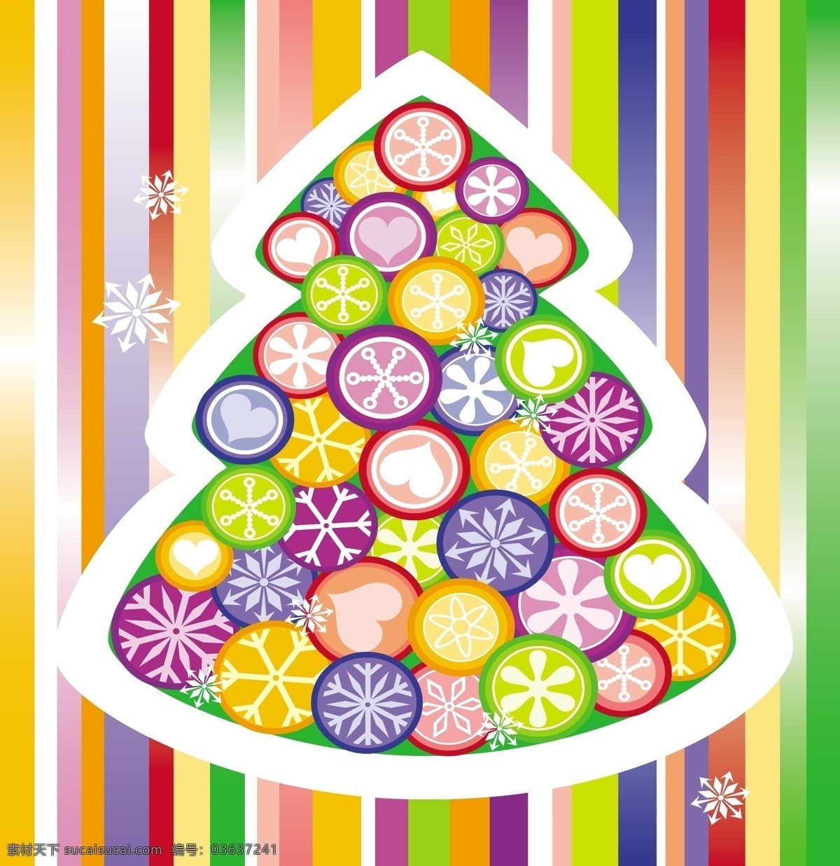 可爱 糖果 颜色 圣诞树 eps格式 七彩 矢量素材 条纹 童真 糖果颜色 波板糖 矢量图 其他矢量图