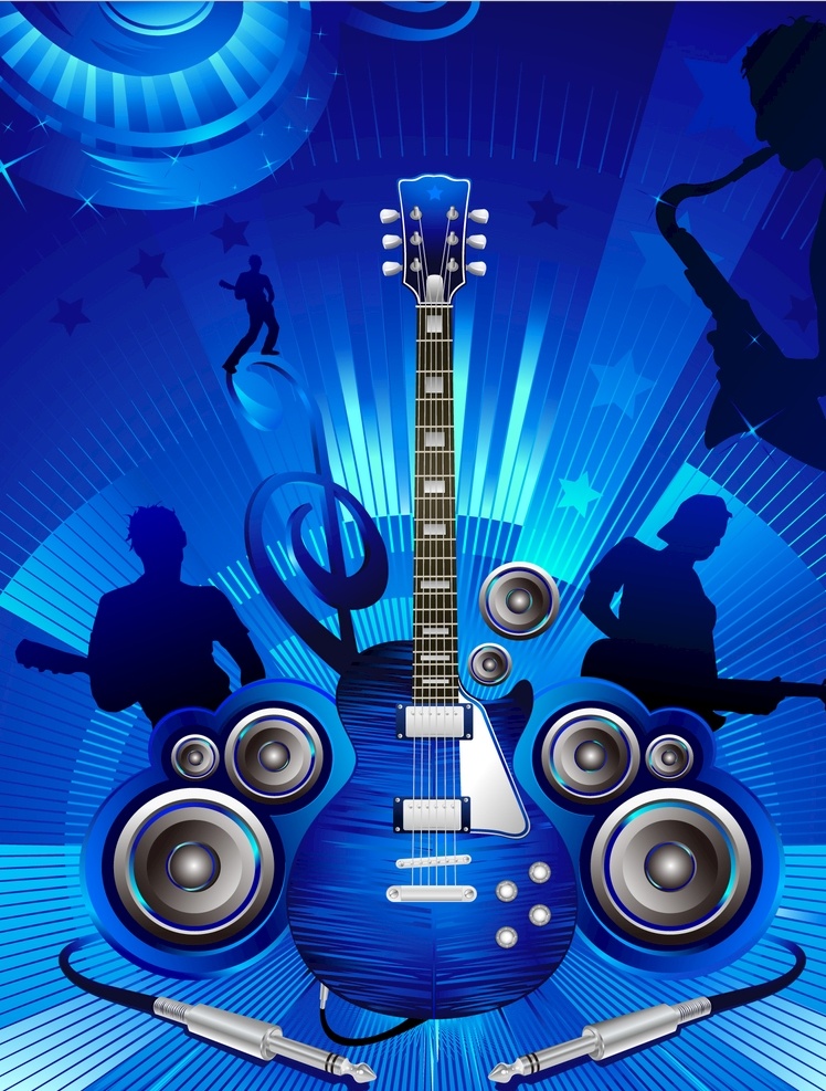 紫色 放射 光线 音乐节 背景 吉他 鼓 乐队 乐手 海报背景 底纹边框 背景底纹