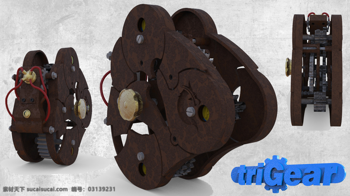 益智游戏 玩具 trigear 三维打印 只是为了好玩 3d模型素材 3d打印模型