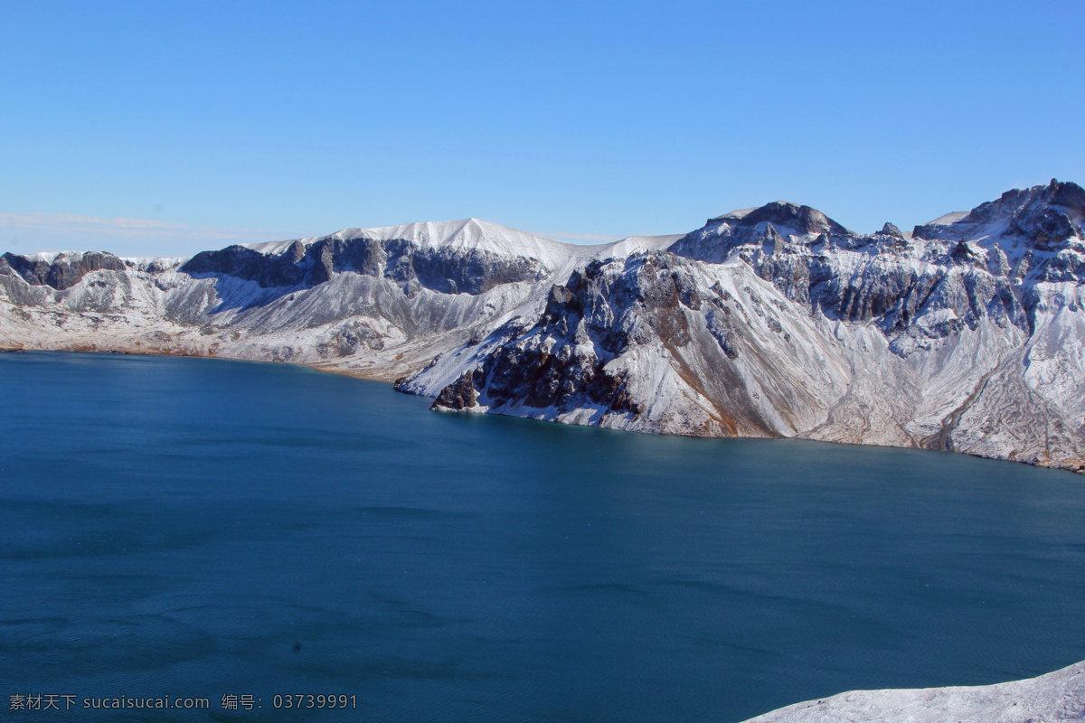 天池 长白山 长白山天池 长白 雪后天池 山水风景 自然景观 蓝色