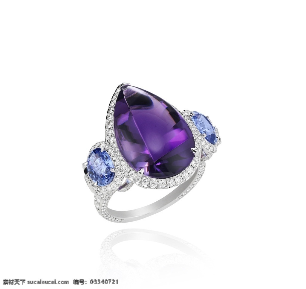 钻石戒指 钻石 戒指 紫宝石 蓝宝石 水滴造型 时尚款式 珠宝首饰 生活百科 生活素材