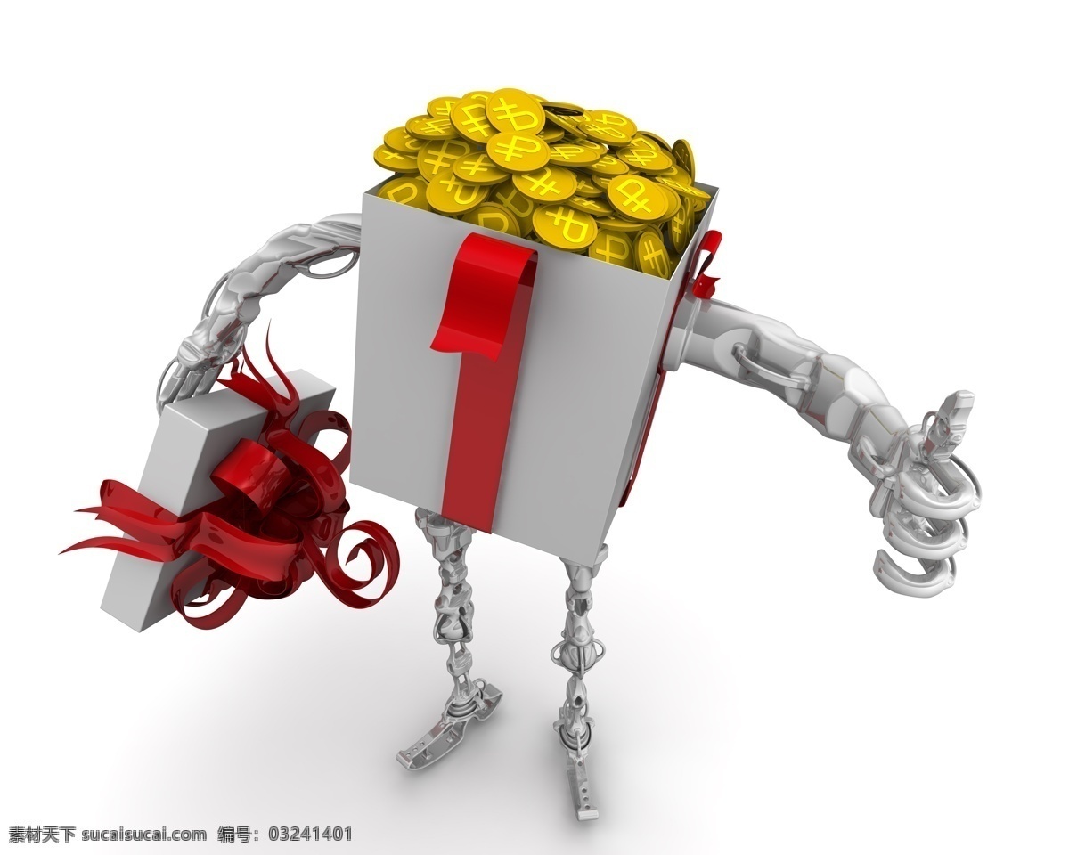 竖 大拇指 机器人 礼物 礼包 货币 顶瓜瓜 机器人车 独轮车 其他人物 人物图片