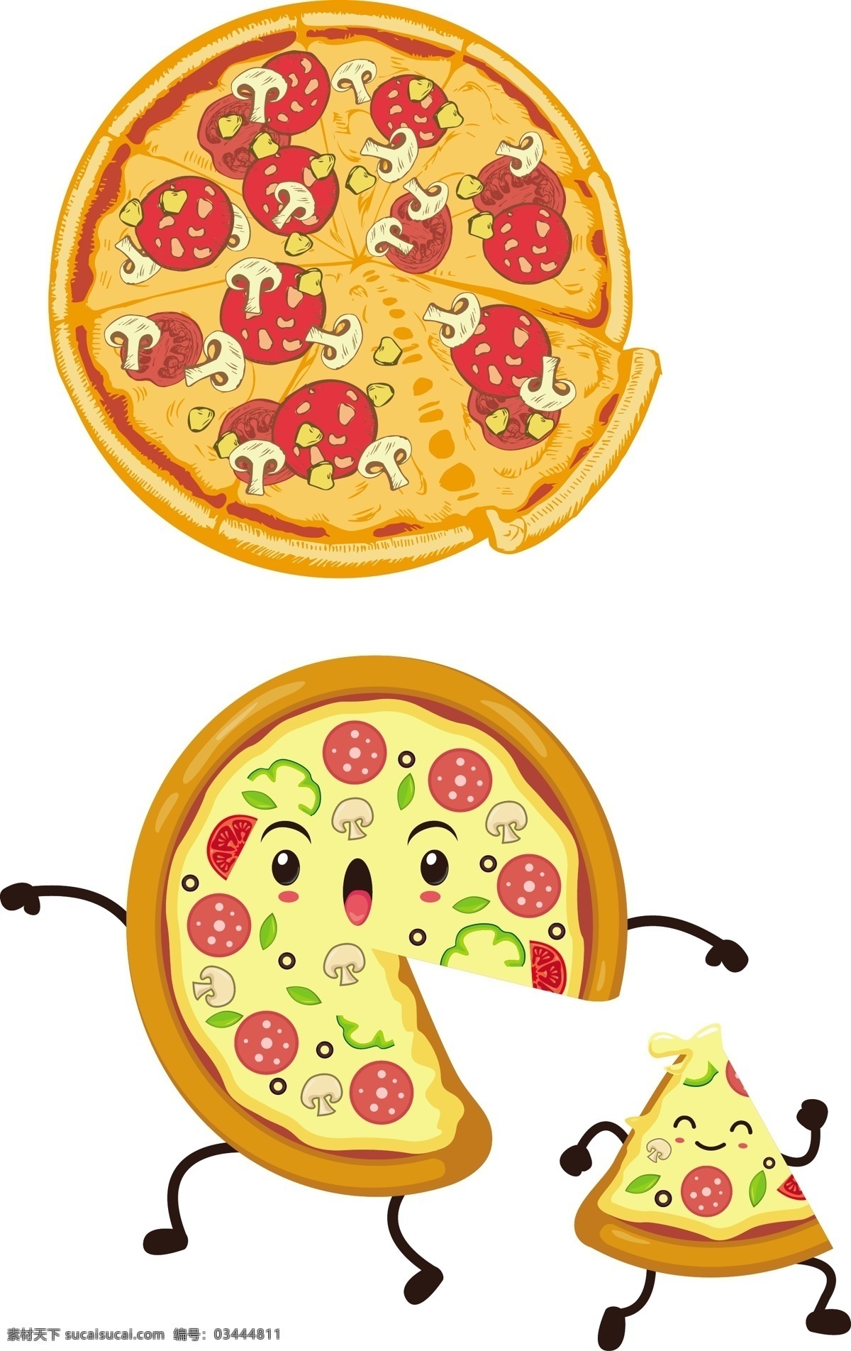 矢量卡通披萨 披萨 披萨小人 番茄披萨 西红柿披萨 网红披萨 麦当劳披萨 肯德基披萨 食物 快餐 西餐 西餐披萨 长脚披萨 表情披萨 披萨包装食材 蘑菇披萨 可爱披萨 可爱卡通披萨 元素
