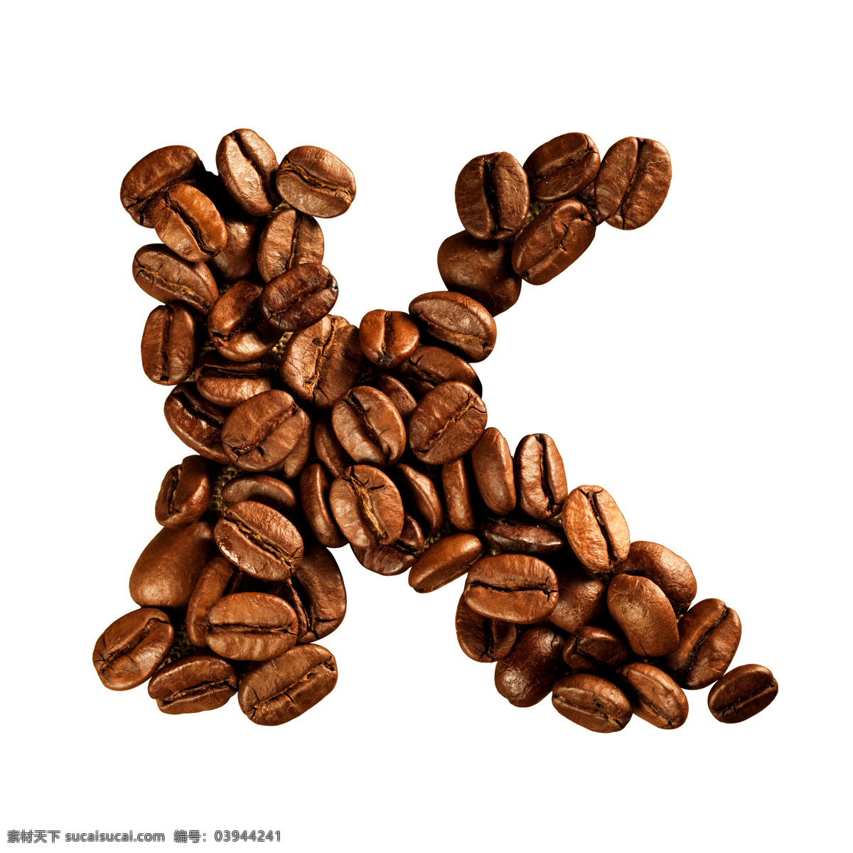 咖啡豆 组成 字母 k 咖啡 文字 艺术字体 书画文字 文化艺术 白色