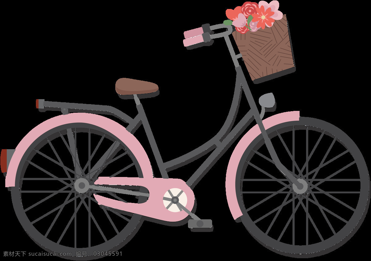 粉红色 自行车 插画 免 抠 透明 图 层 共享单车 女式单车 男式单车 电动车 绿色低碳 绿色环保 环保电动车 健身单车 摩拜 ofo单车 小蓝单车 双人单车 多人单车