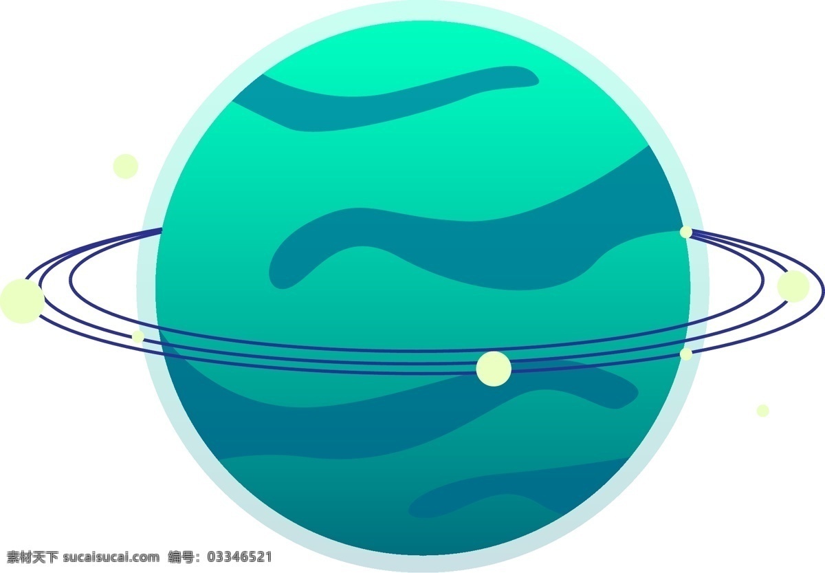 蓝色 宇宙 星球 插图 海王星 蓝色海王星 海王星插画 星球插画 卫星 天文学 银河系 海王星插图