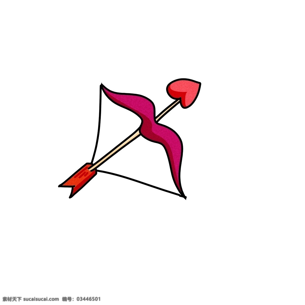 情人节 红色 弓箭 手绘弓箭 卡通弓箭 弓箭装饰 红色的桃心 情人节红金 红色的弓箭 漂亮的弓箭 弓箭插画