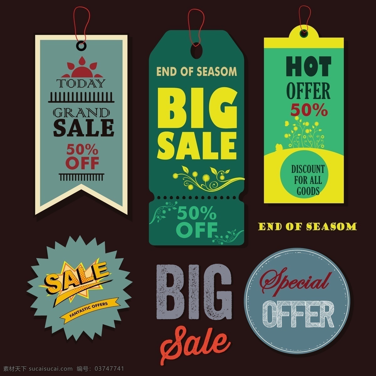 销售 标签 集合 各种 复古 风格 自由 向量 销售挂牌 促销 挂牌 sale