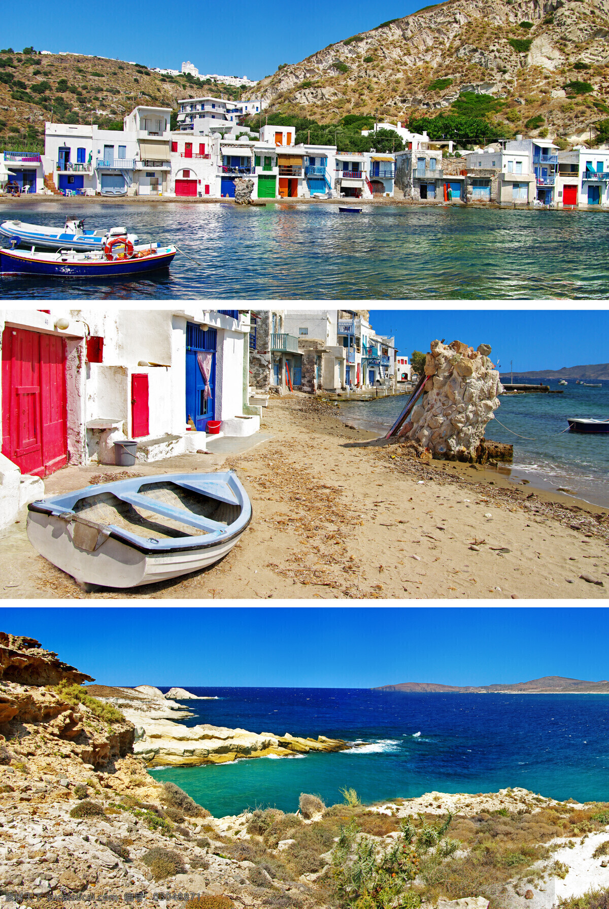 美丽 希腊 建筑 风景图片 海洋 圣托里尼风景 爱琴海风景 海岸城市风光 希腊旅游景点 国外建筑 旅游景区 国外旅游 城市风光 环境家居 白色