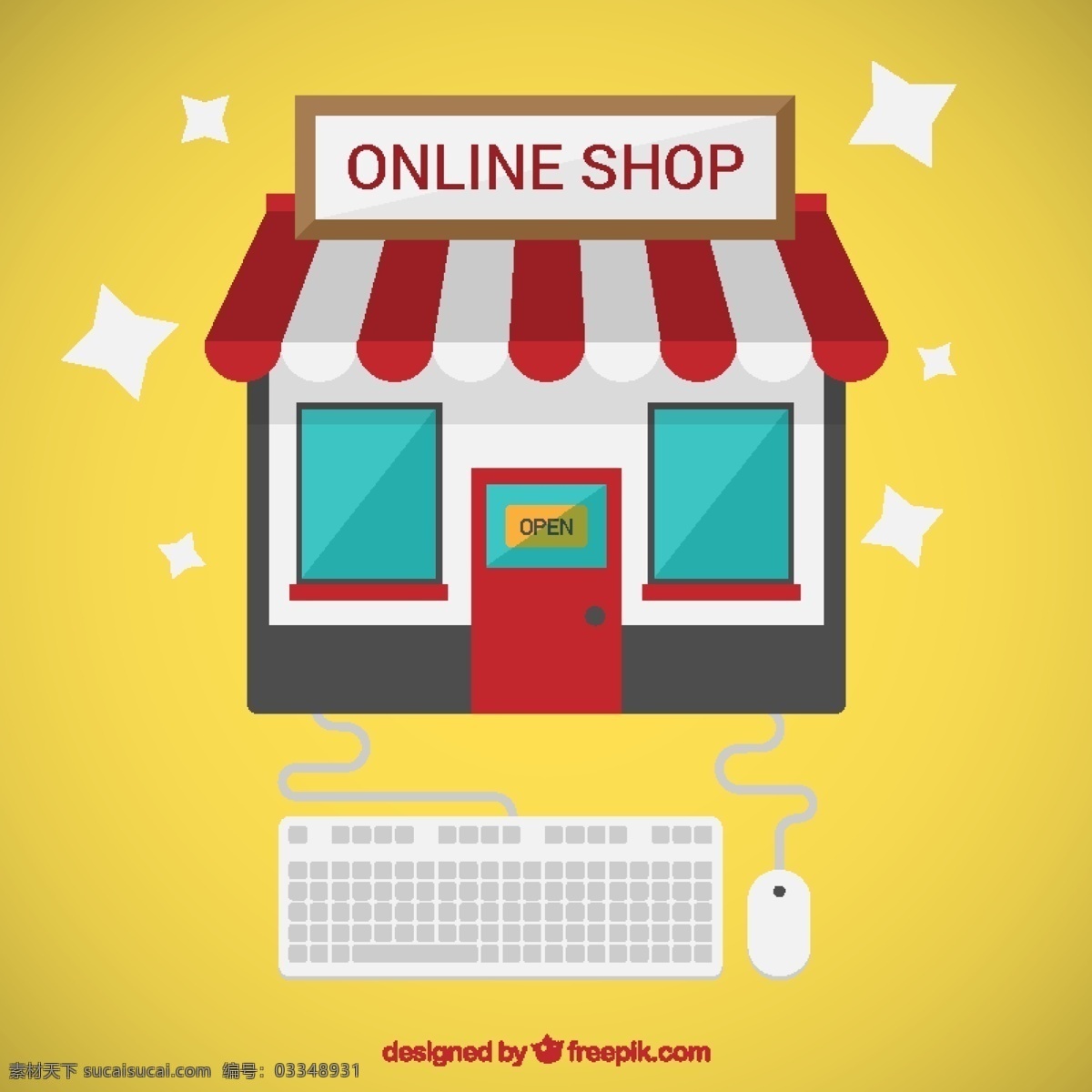 网上商店 商务 计算机 技术 购物 网络 网上购物 计算 黄色