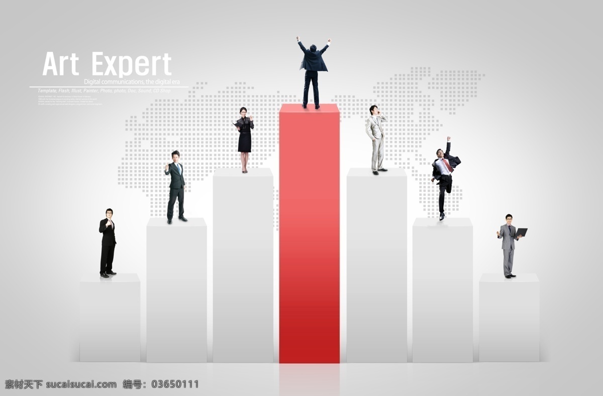 红 白 立柱 上 商务 人物 psd素材 商务人物 商务素材 红色立柱 白色立柱 psd源文件