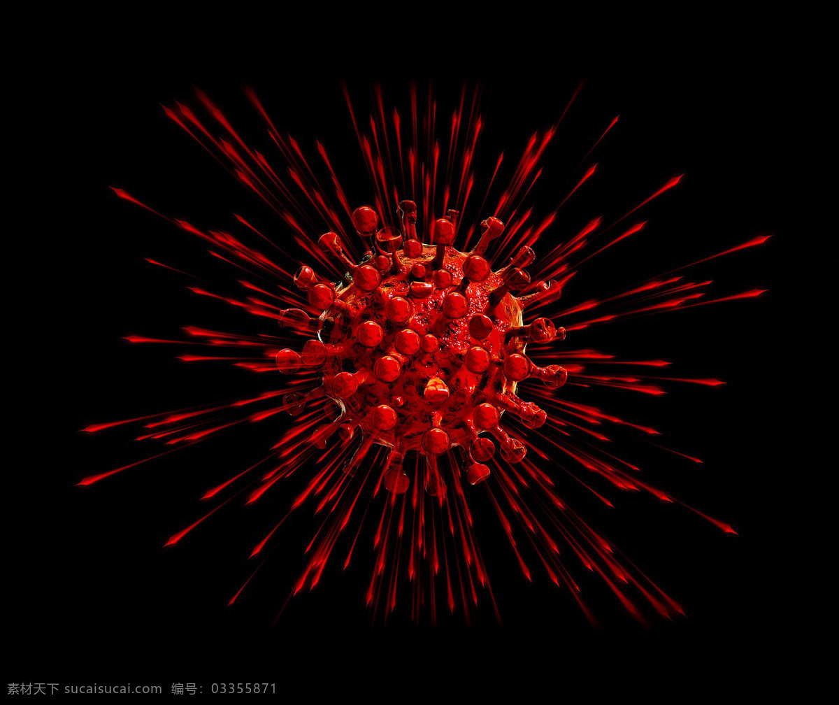红色 冠状 病毒 模型 冠状病毒 新型冠状 病毒基因 红色病毒 球状 散状 可怕 病毒模型 球状病毒 病毒入侵 基因 dna插画 图库微观世界 生物世界 其他生物