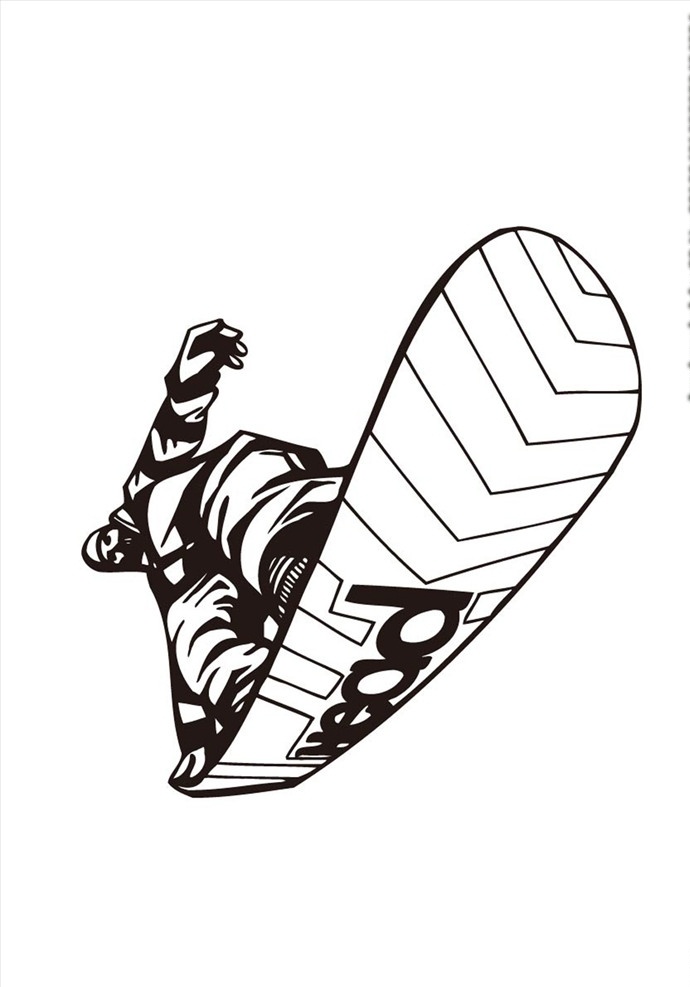 手绘滑板 滑板 滑板男孩 插画 装饰画 简笔画 线条 线描 简画 黑白画 卡通 手绘 简单手绘画 动漫动画