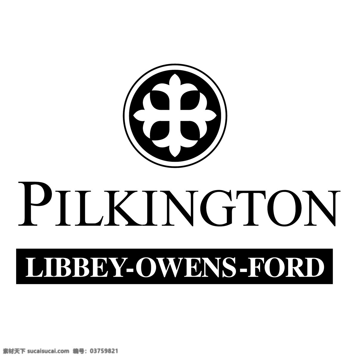 皮尔金顿 标志 标识为免费 白色