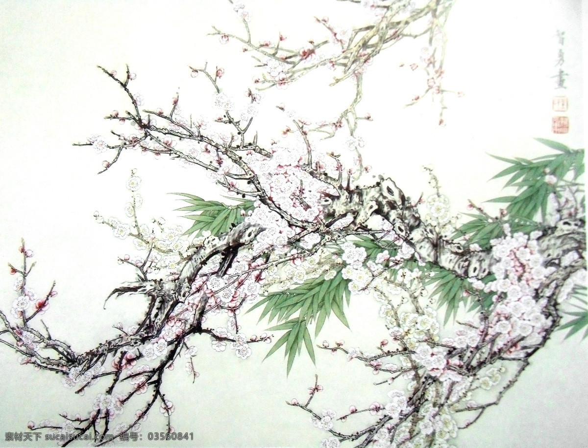 水墨 梅花 竹子 水墨画 名画 山水画 风景写意画 国画 中国画 绘画艺术 装饰画 挂画 书画文字 文化艺术