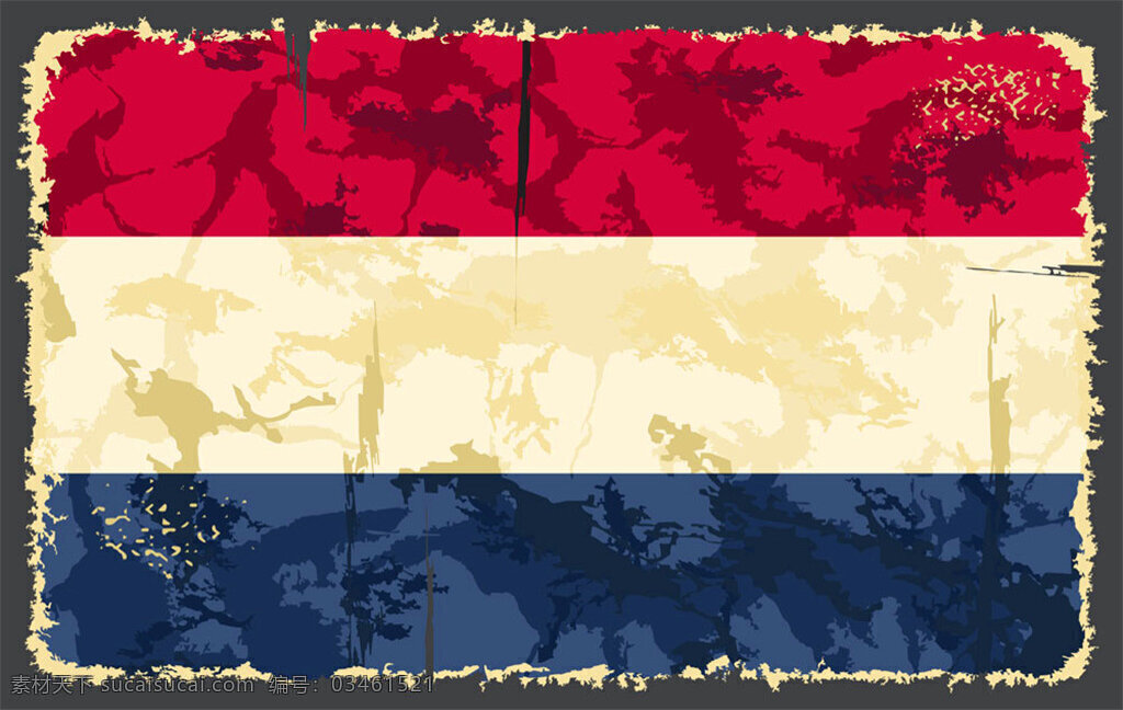 荷兰国旗图标 荷兰国旗 握手 荷兰主题 合作 空间环境 怀旧 荷兰 国旗 背景 徽标徽章标帖 标志图标 矢量素材