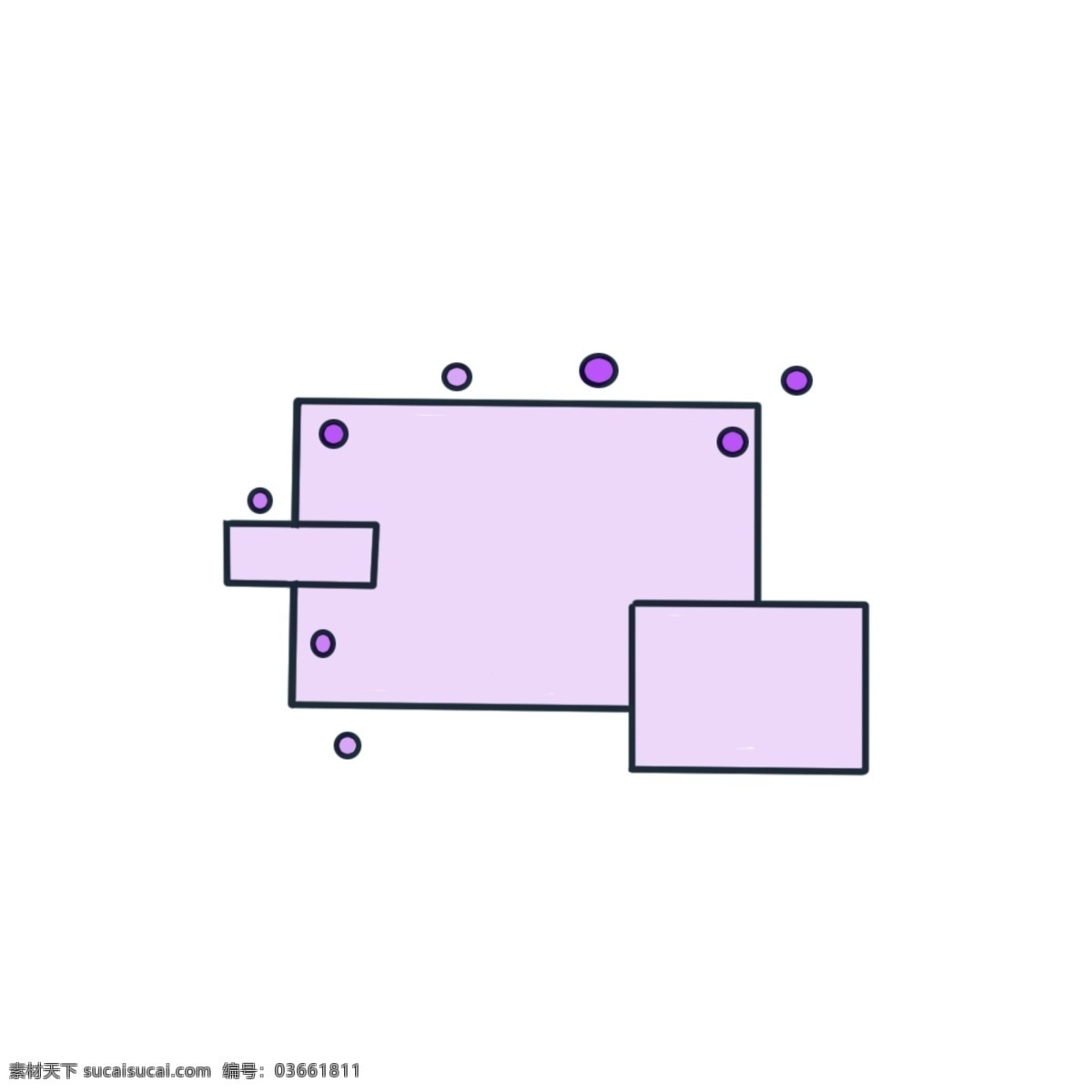 紫色 矩形 边框 装饰 紫色边框 对话框 紫色气泡 简单大方 聊天框 装饰框 创意 卡通 花朵边框