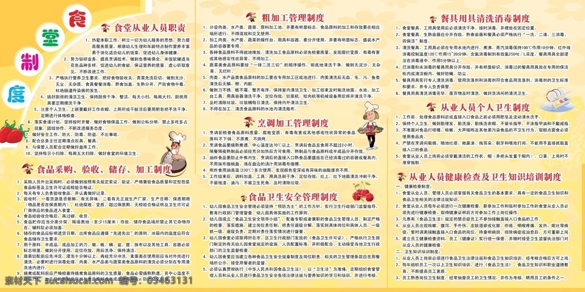 食堂职责 幼儿园 幼儿园制度 学校食堂制度 学校食堂职责 矢量人物 矢量厨师 幼儿园展板 食堂 制度 展板 展板模板 广告设计模板 源文件