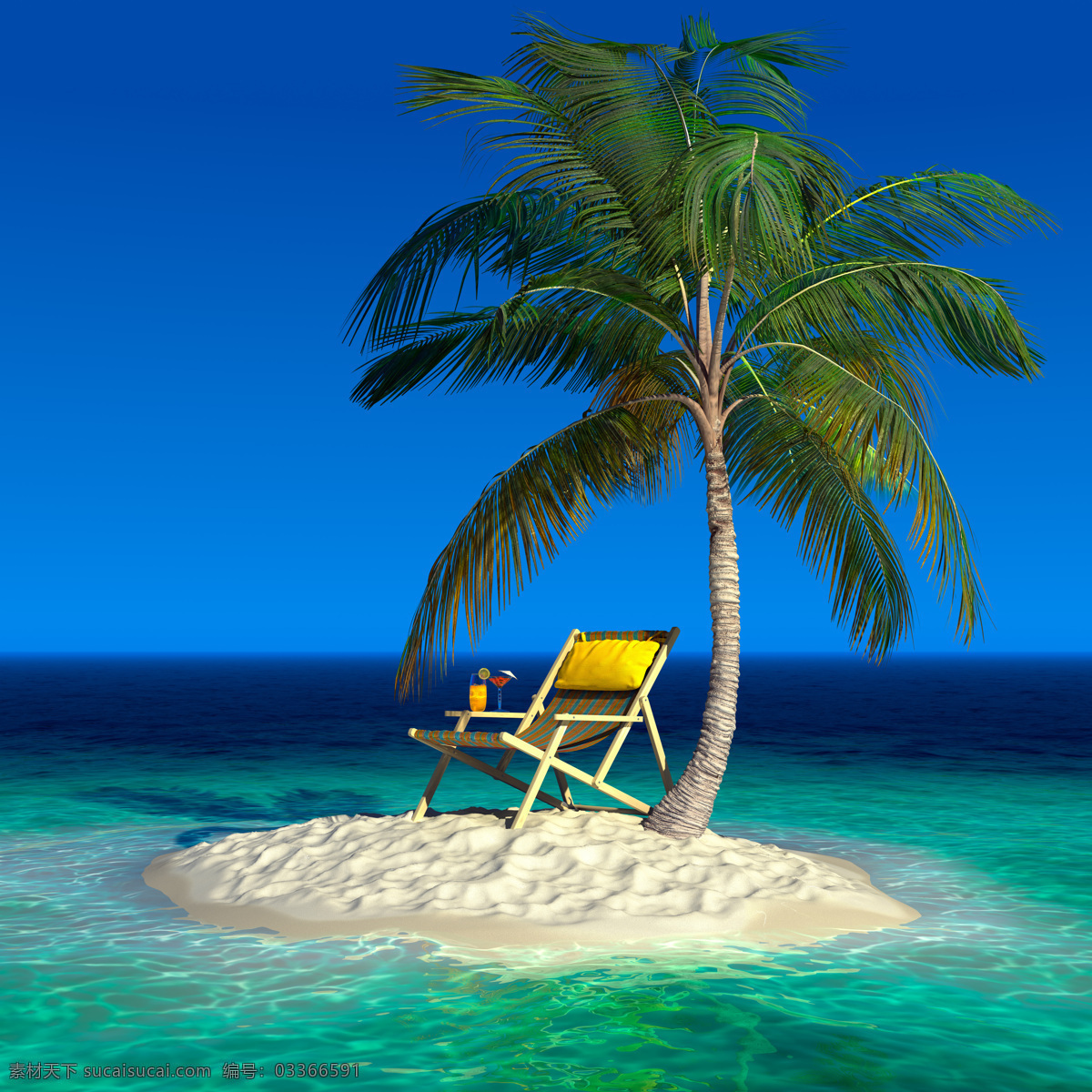 树下的太阳椅 大海 蓝天 树 植物 太阳椅 风景 风光 自然风景 自然景观 蓝色