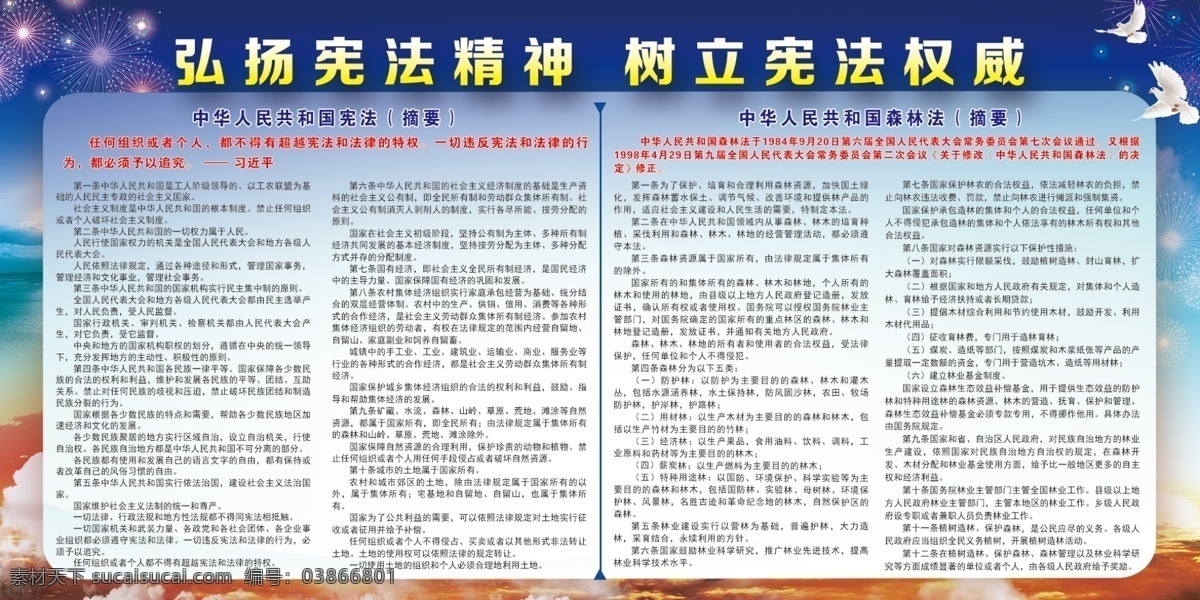 宪法 森林法 摘要 宪法摘要 森林法摘要 宪法精神 宪法权威 法制宣传 宣传展板 分层