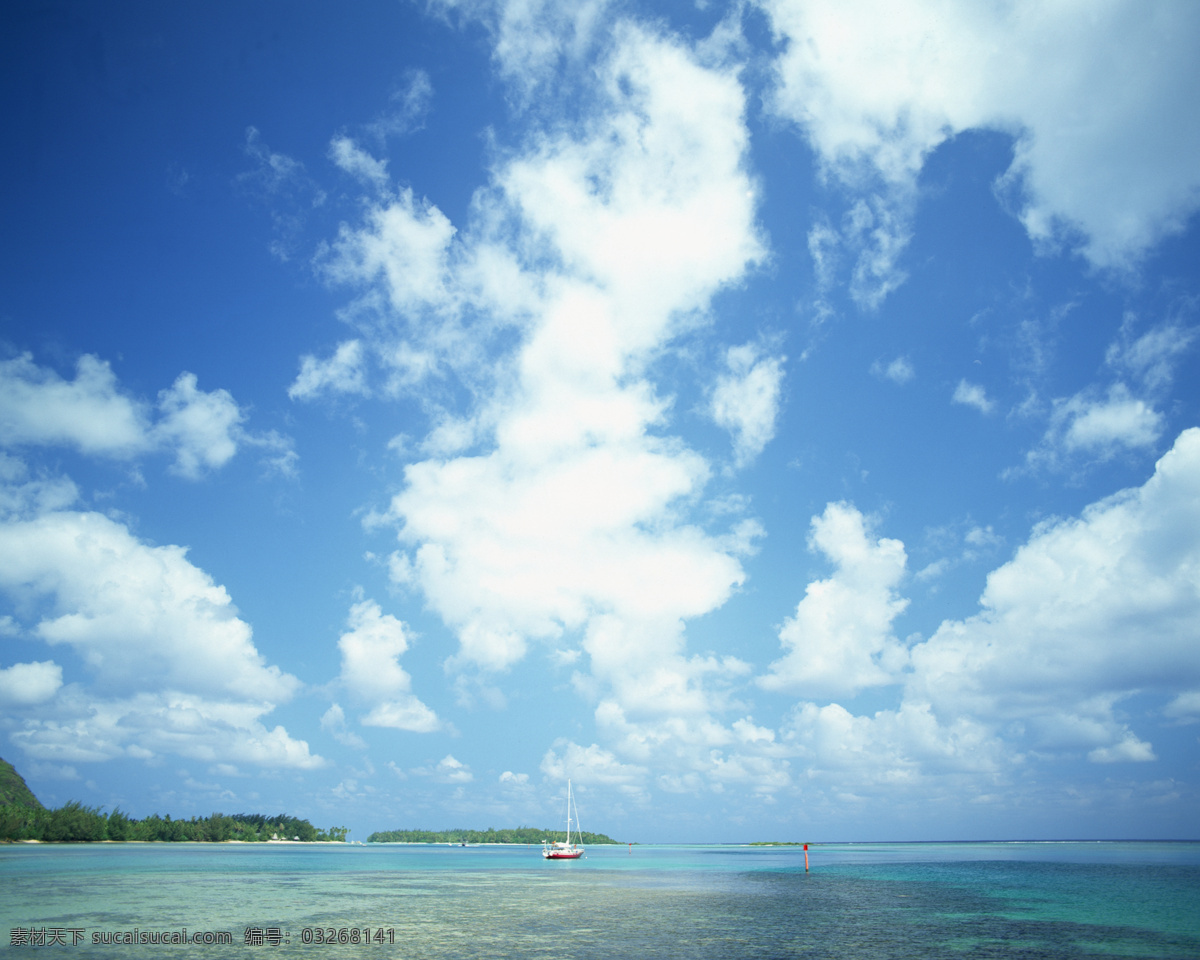 碧海蓝天 蓝天 白云 大海 海水 自然景观 山水风景