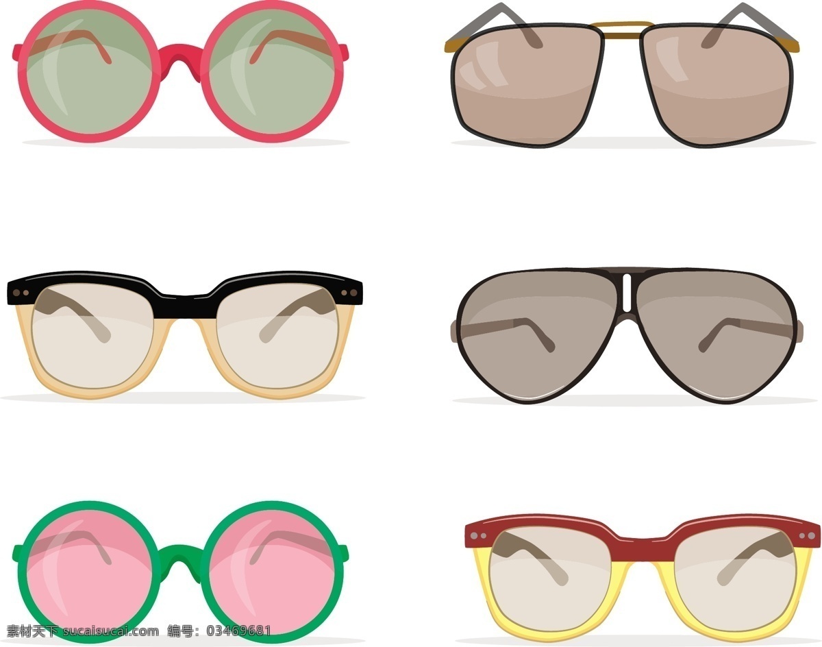 复古 太阳镜 系列 时尚的设计 时髦 墨镜 现代风格 经典复古 眼镜 集光学 采集 夏季 白色