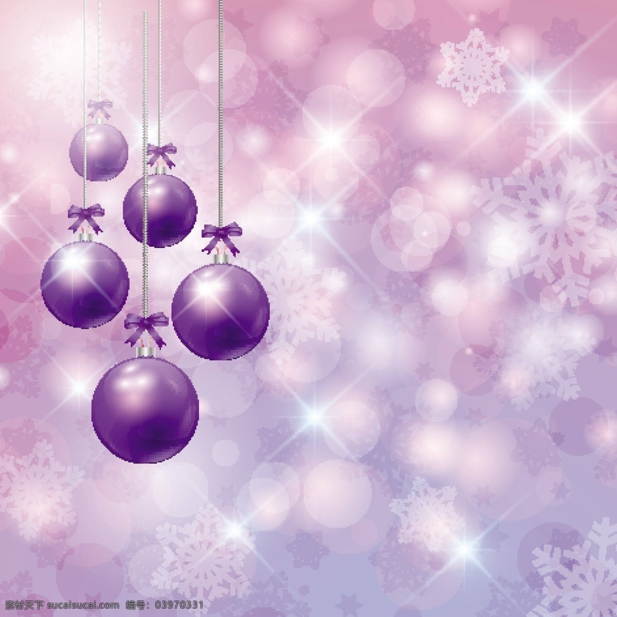 christmas bokeh background with purple baubles 背景 圣诞节 抽象的 光 雪 圣诞快乐 冬天 庆祝 雪花 节日 紫色的球 灯光 背景虚化 节日快乐 粉色