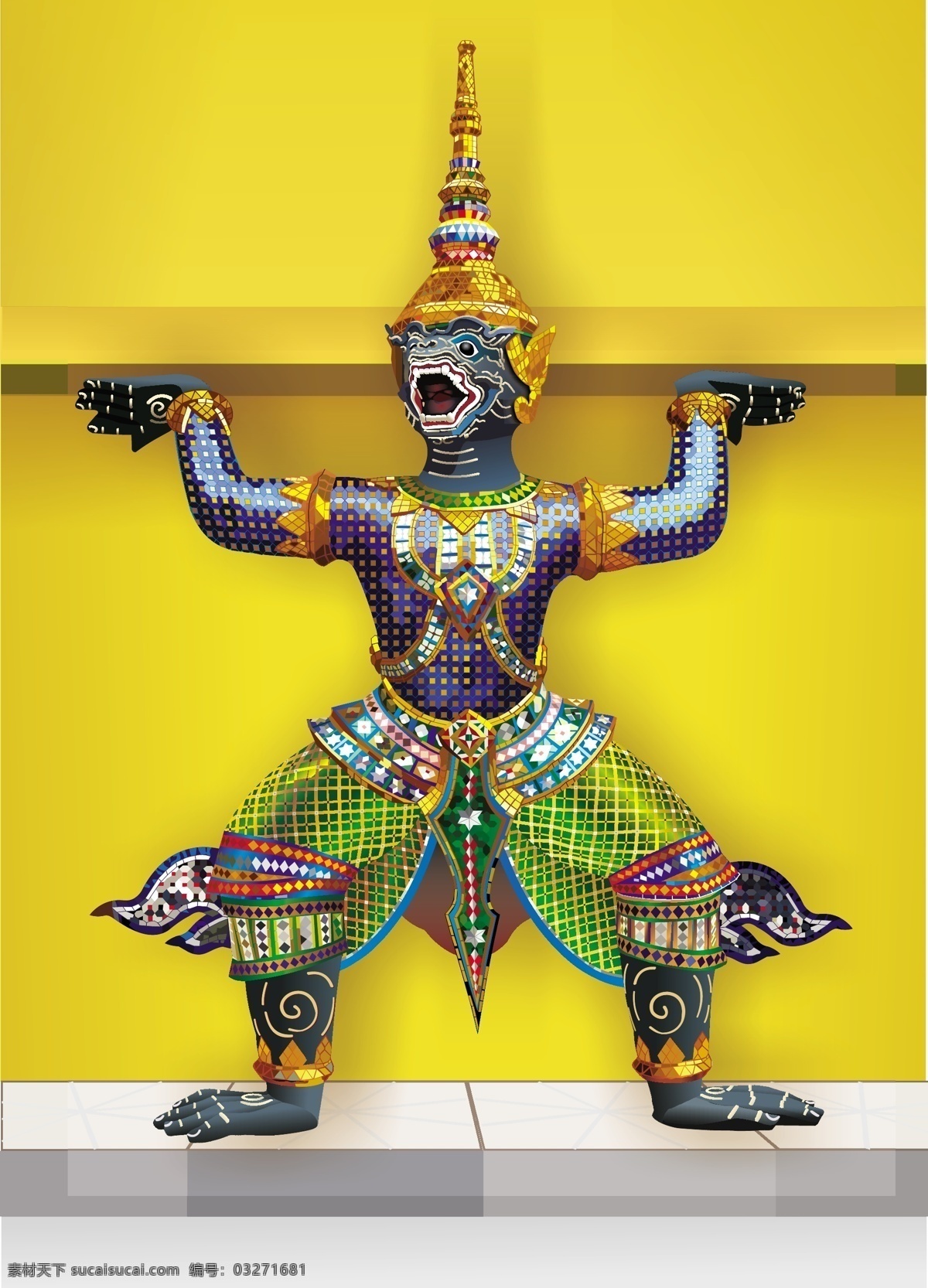 泰国 神像 努曼 泰国神像 泰国文化 泰国传统 泰国哈努曼 哈努曼神像 哈努曼 共享设计矢量 文化艺术 传统文化