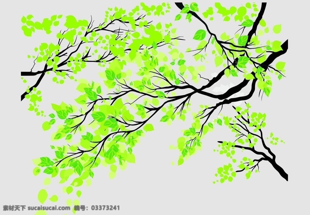 矢量树叶 树叶 矢量 矢量树 树 绿叶 底纹边框 花边花纹