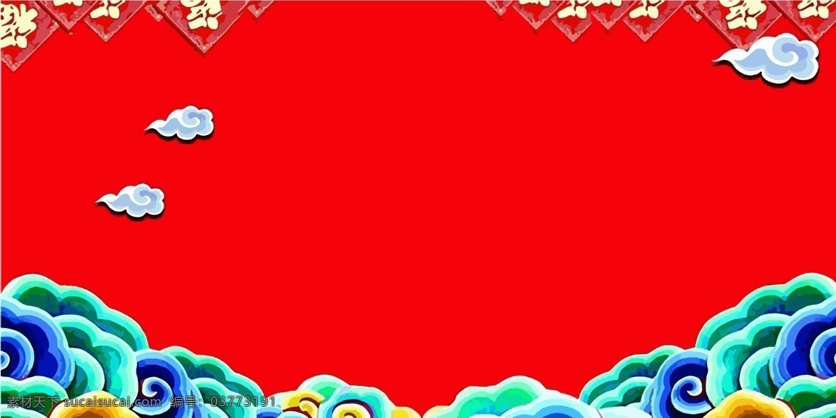 花边 花纹 底纹 元旦 宣传 背景 红色 新春海报 新年展板 中国风 灯笼 猪年大吉 新年大吉