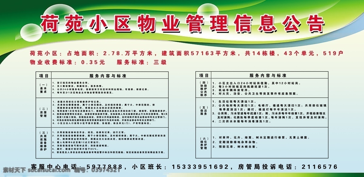 广告设计模板 绿色 模板 社区展板 物业 源文件 展板 小区 物业管理 矢量 展板模板 其他展板设计