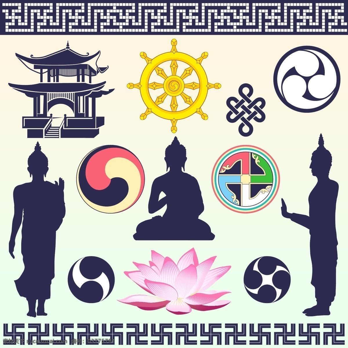 创意 中国 佛教 元素 传统 佛学