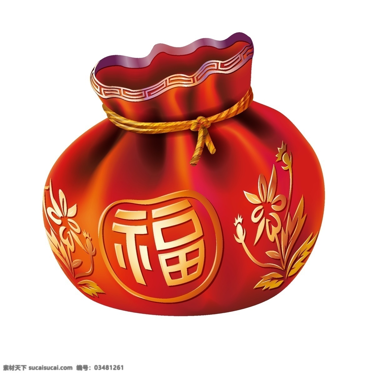 立体 红色 福 袋 立体红色福袋 福袋 新年 春节 传统节日 立体化