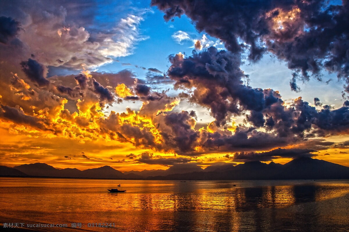 越南 海湾 黄昏 落日 夕阳 阳光