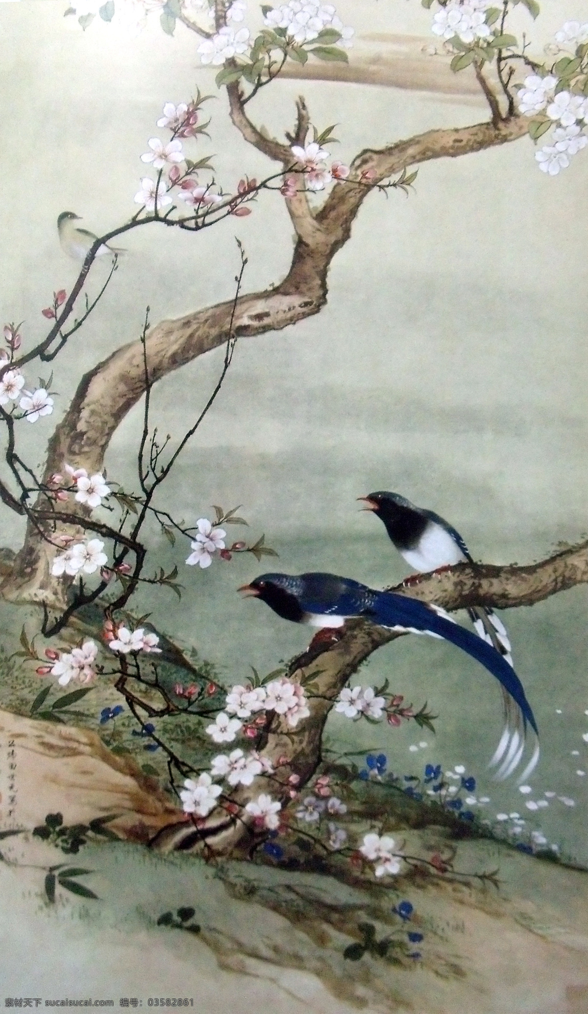 水墨 梅花 喜鹊 水墨梅花 花鸟画 水墨花卉植物 中国画 绘画艺术 国画 水墨画 装饰画 中堂画 书画文字 文化艺术